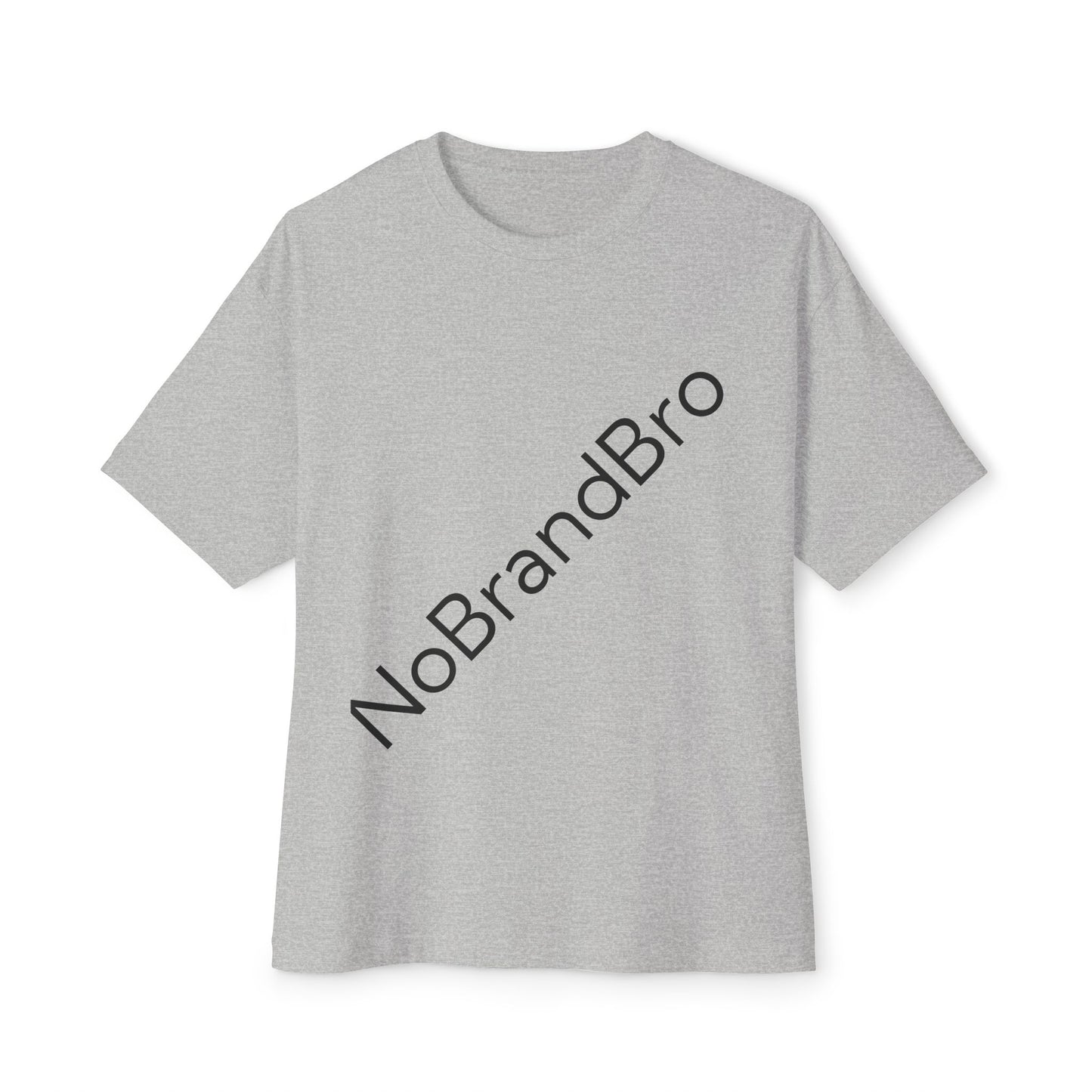 Unisex Oversized Boxy Tee with NoBrandBro Design, Relaxed Casual Wear, Perfect for Everyday Outfits, Gifts for Friends, Streetwear Style