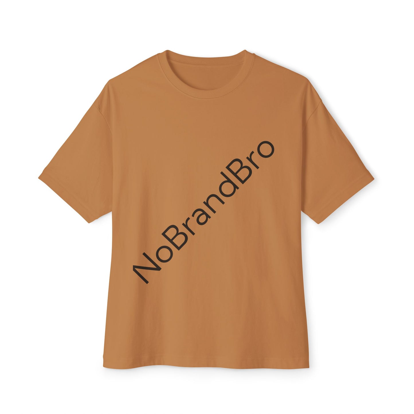 Unisex Oversized Boxy Tee with NoBrandBro Design, Relaxed Casual Wear, Perfect for Everyday Outfits, Gifts for Friends, Streetwear Style
