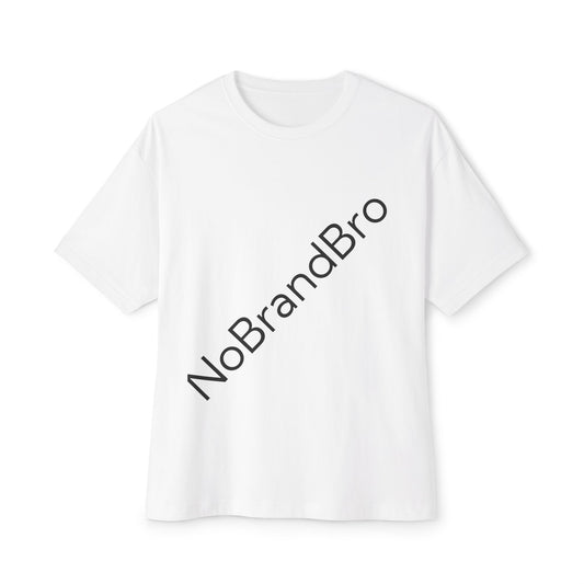 Unisex Oversized Boxy Tee with NoBrandBro Design, Relaxed Casual Wear, Perfect for Everyday Outfits, Gifts for Friends, Streetwear Style