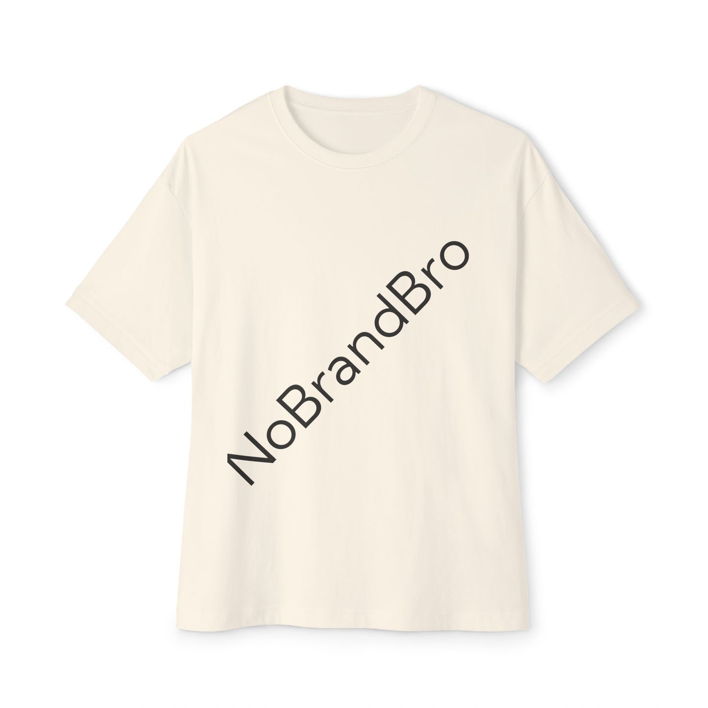 Unisex Oversized Boxy Tee with NoBrandBro Design, Relaxed Casual Wear, Perfect for Everyday Outfits, Gifts for Friends, Streetwear Style